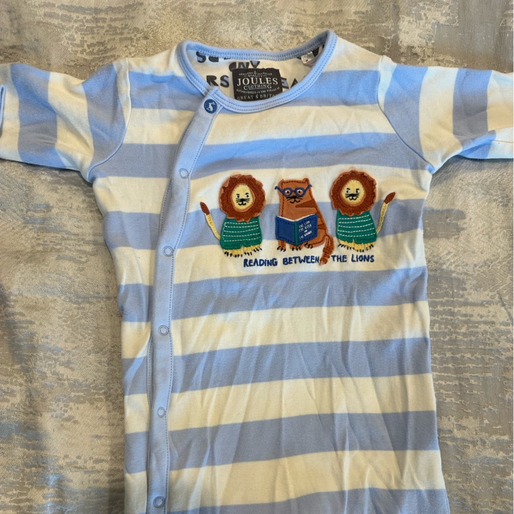 Joules one piece with animals 9-12mo